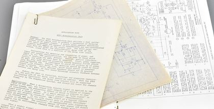 Moog-Early paperwork - original  / xerox